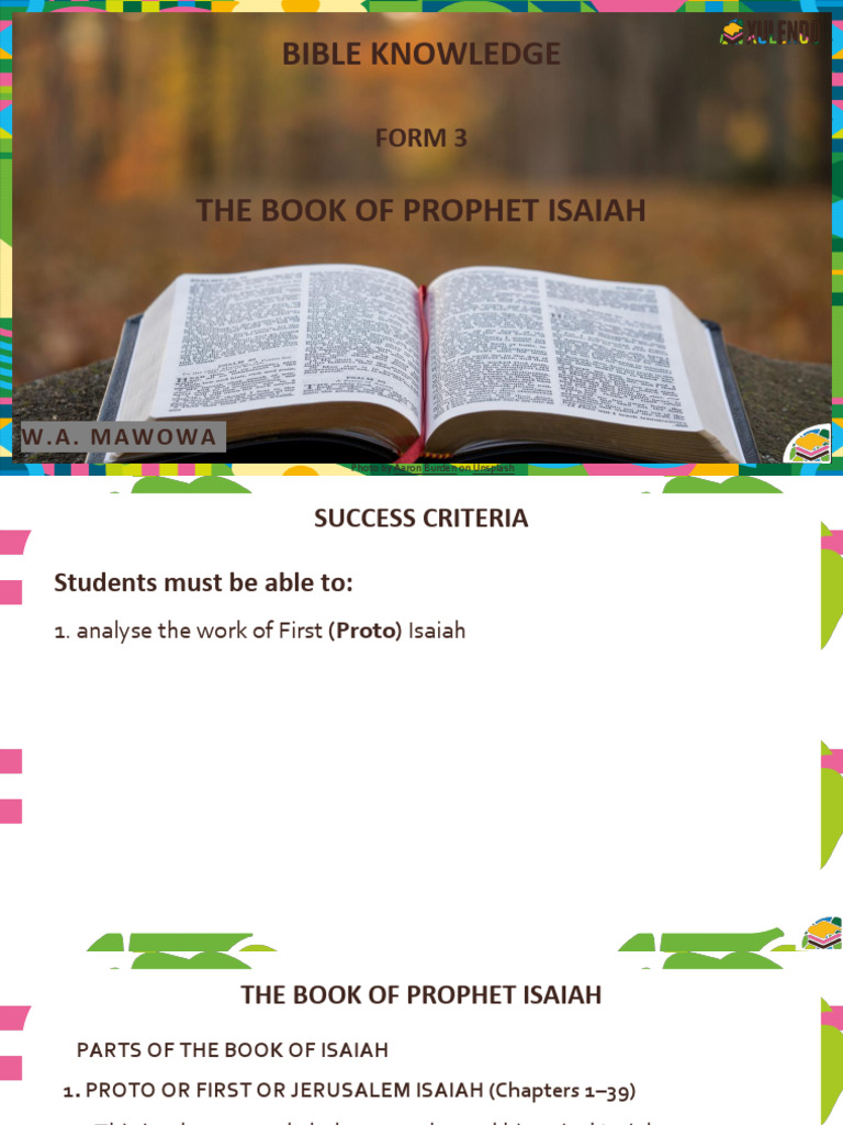 Bible Knowledge The Book of Prophet Isaiah Part 2 F3 Bible Knowledge