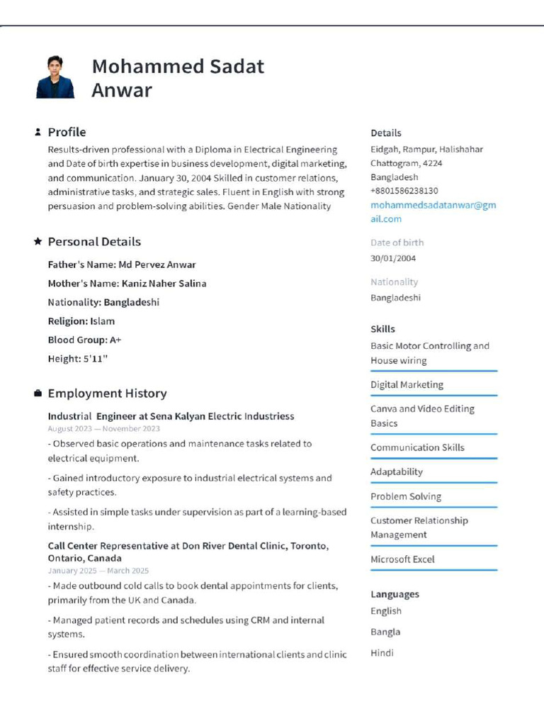 CV Sadat | PDF