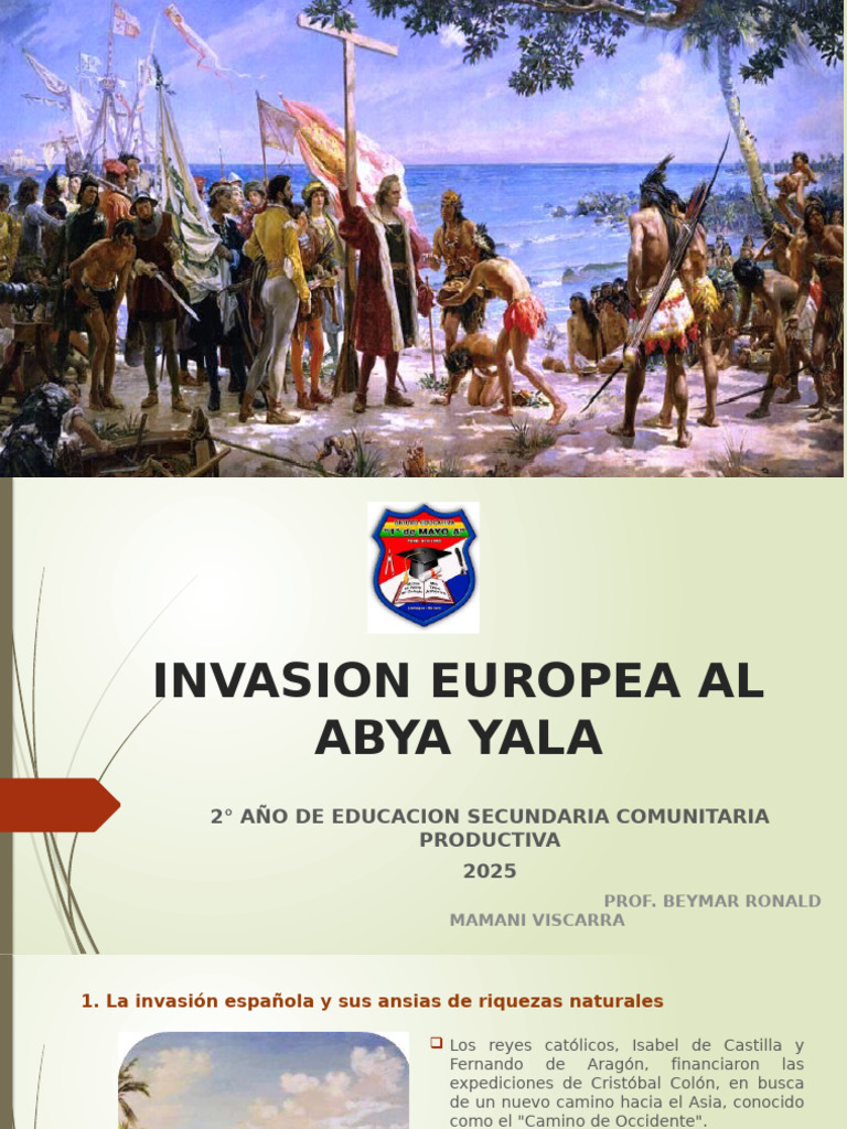 2° Año Invasion Abya Yala | PDF | Colonización española de las Américas ...