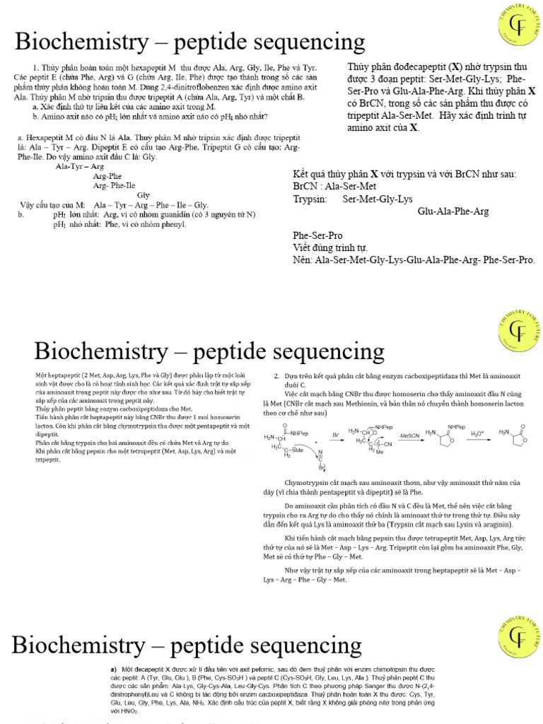 Peptide Sequencing | PDF