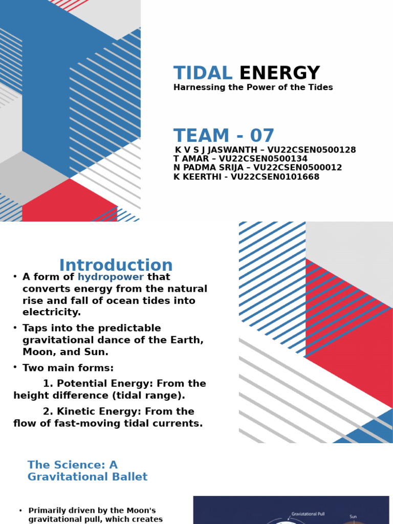 Tidal Energy: Harnessing Ocean Power | PDF | Tide | Nature