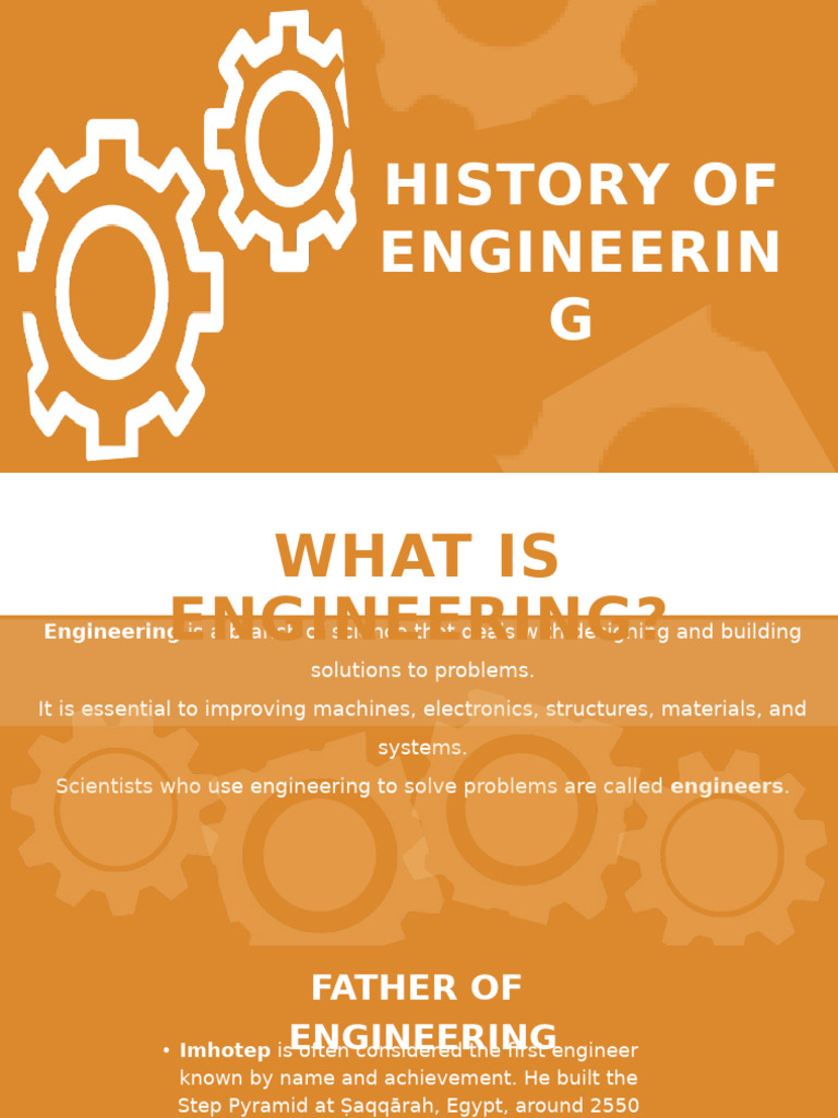 History of Engineering Milestones | PDF | Engineering | Ancient Egypt