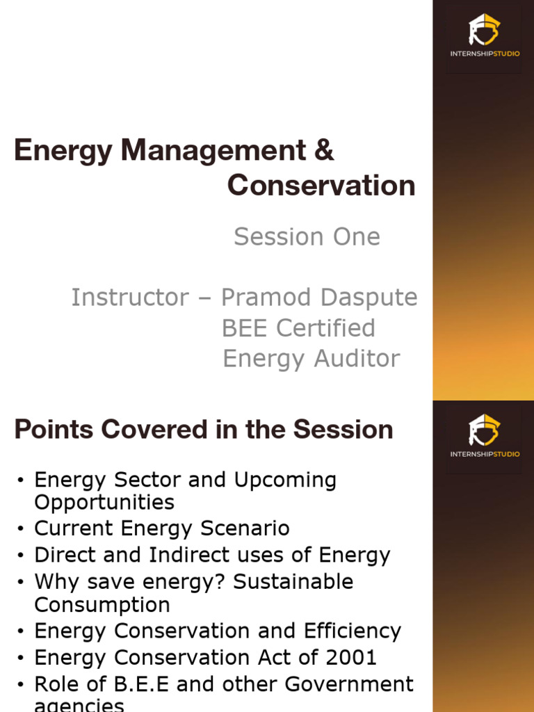 Energy Management & Conservation Overview | PDF | Energy Conservation ...
