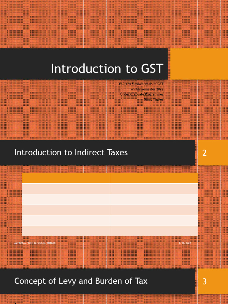 Overview of Goods and Services Tax (GST) | PDF | Taxes | Value Added Tax