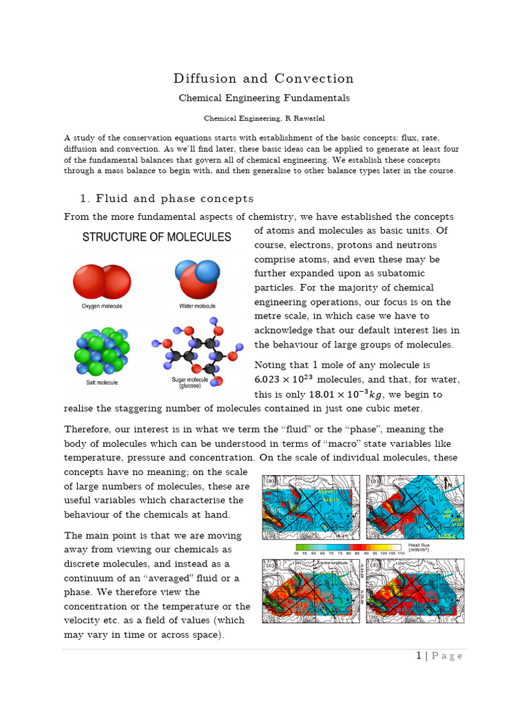 Diffusion and Convection in Chemical Engineering | PDF | Diffusion ...
