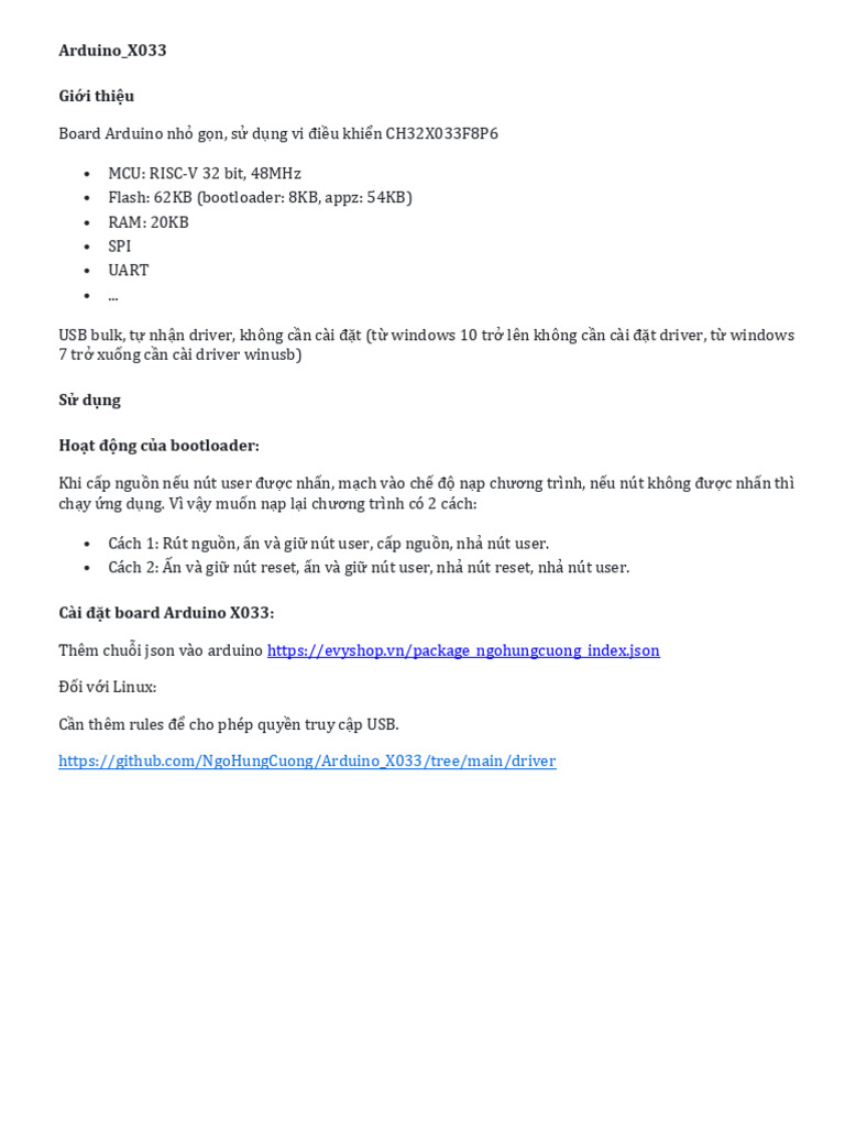 Huong Dan Arduino X033 | PDF