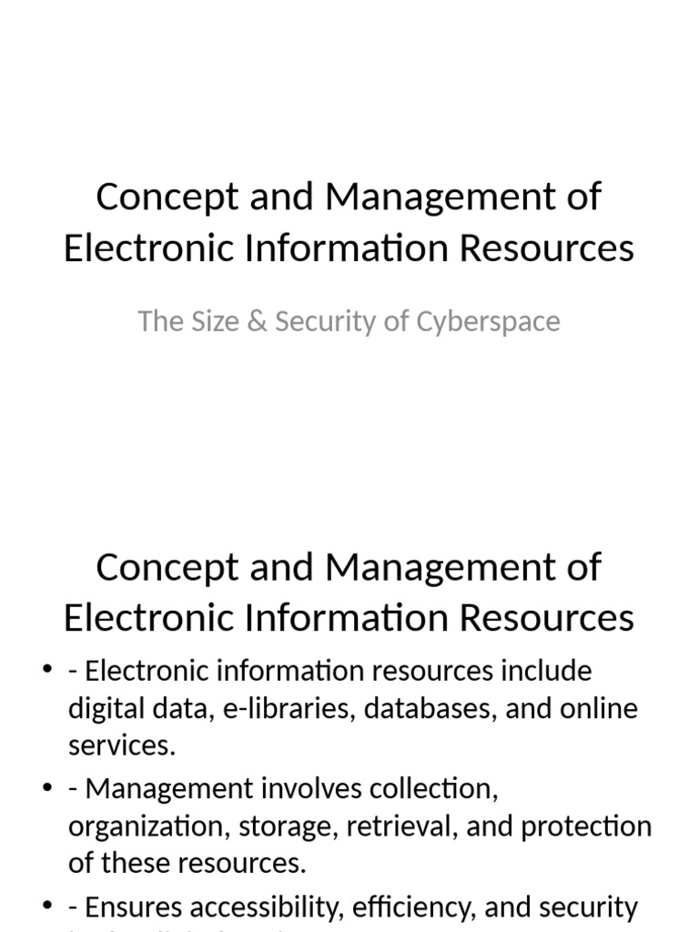 Fresh Look at Managing Electronic Information Security