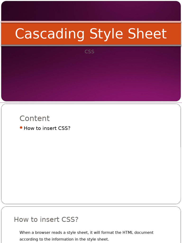 CSS Insertion Methods Explained | PDF | Html Element | Html