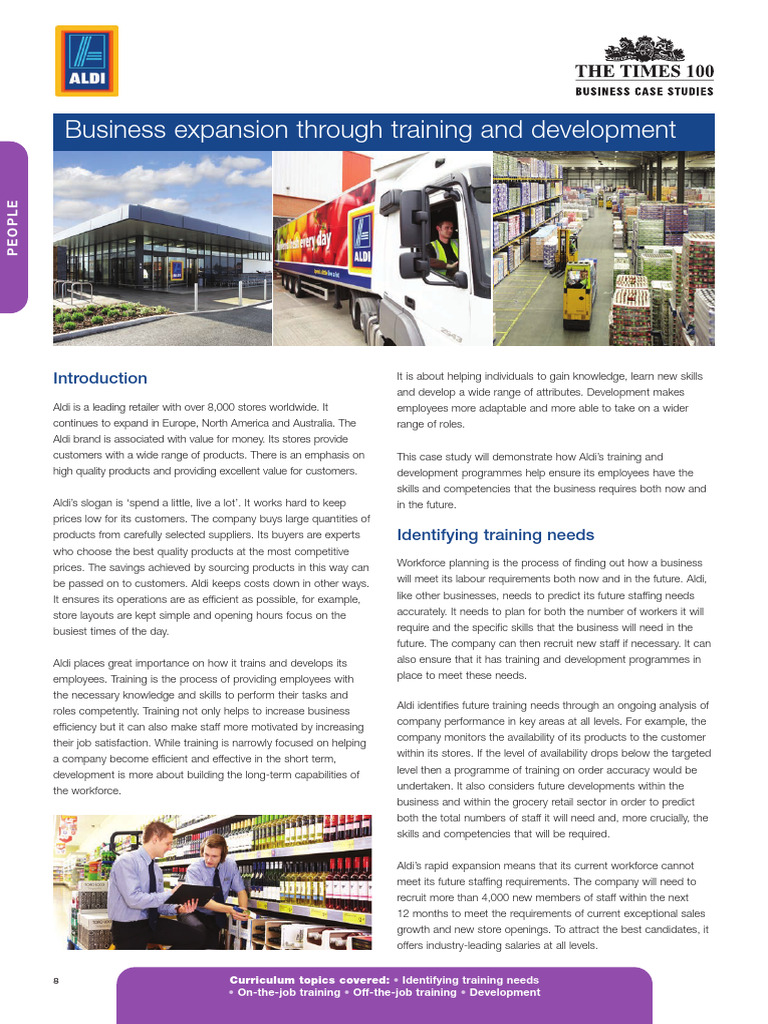 Aldi's Comprehensive Training Program | PDF | Apprenticeship | Economies