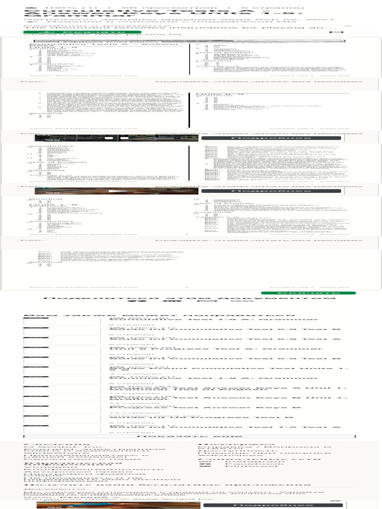 Answer Keys for Cumulative Tests 1-5 | PDF