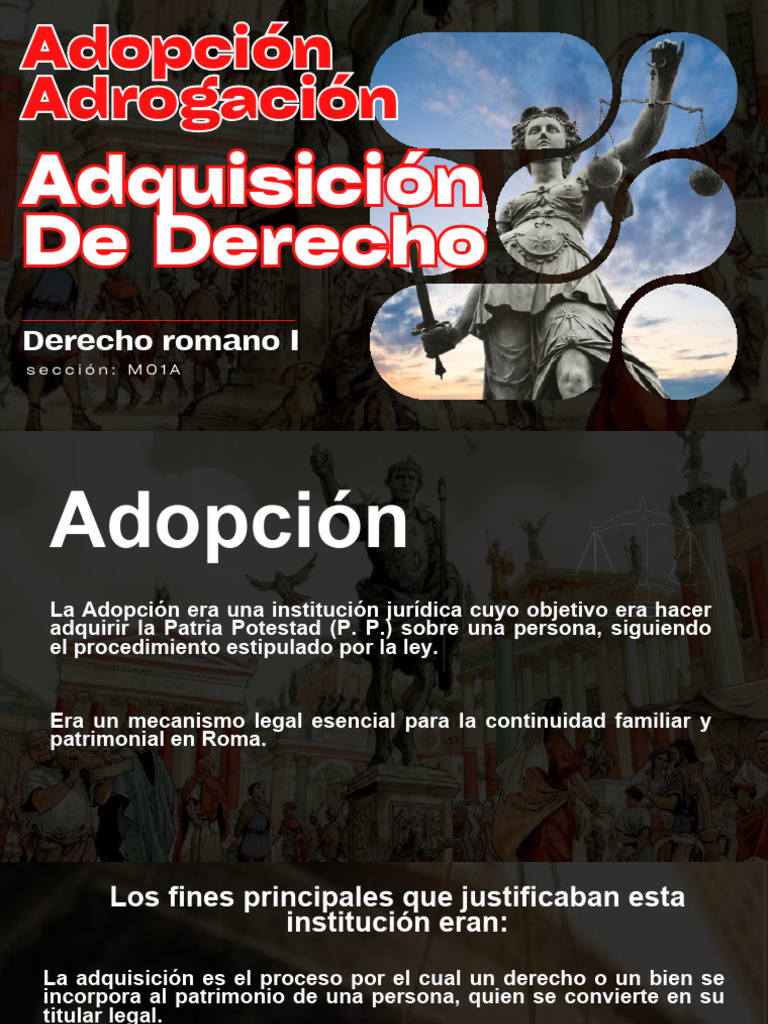 Adopción en el Derecho Romano | PDF | Propiedad | Intención (Derecho Penal)