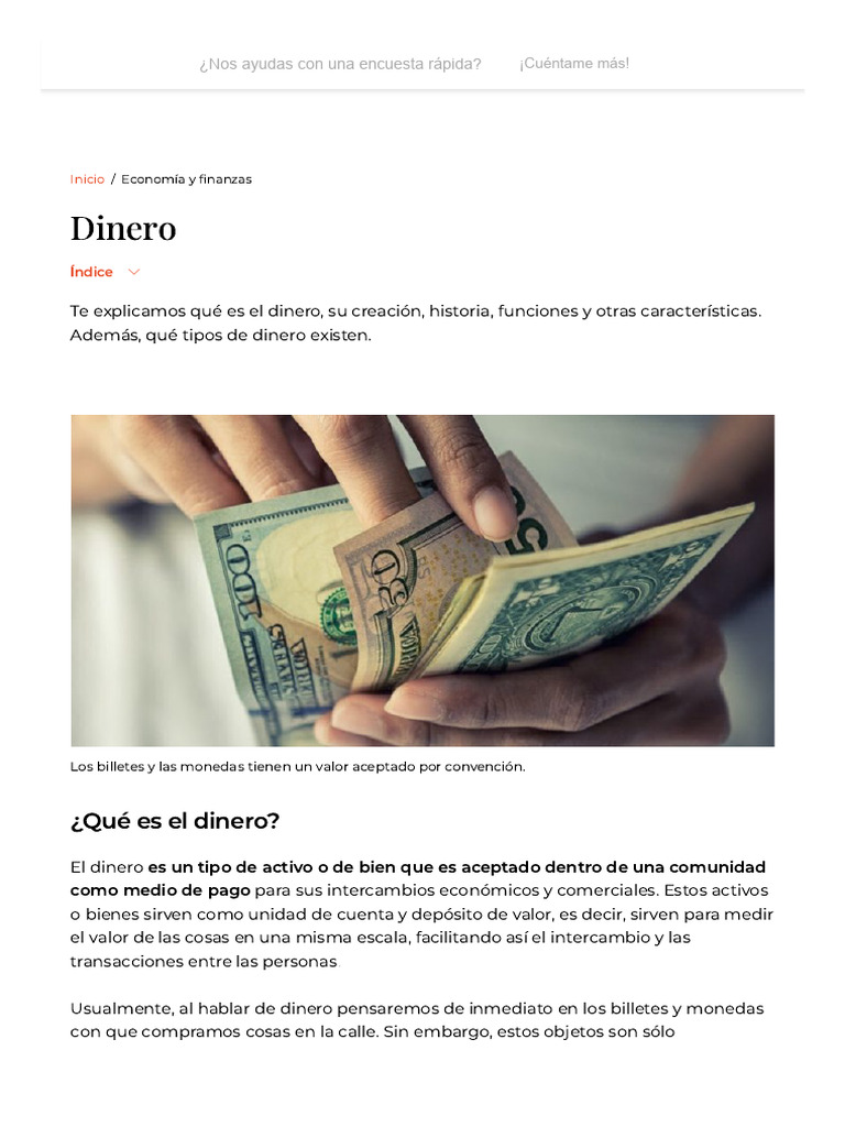 Características y tipos de dinero | PDF | Dinero | Monedas