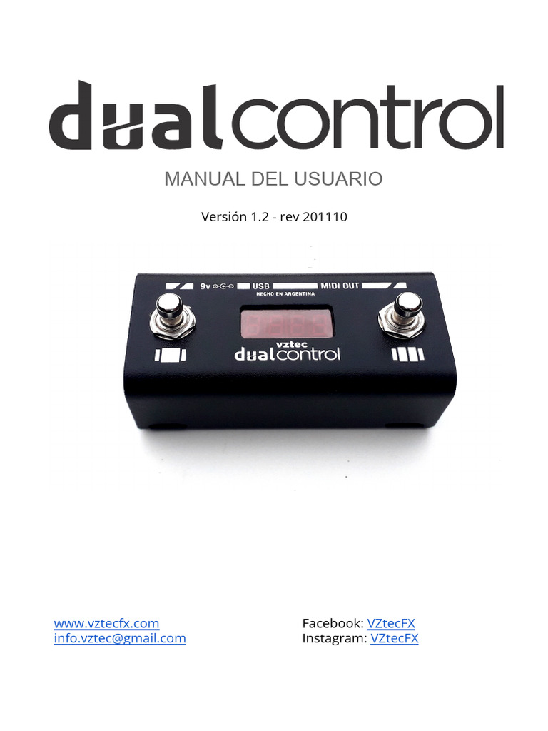 Manual de Usuario DUAL CONTROL MIDI | PDF | USB | Hardware de la ...