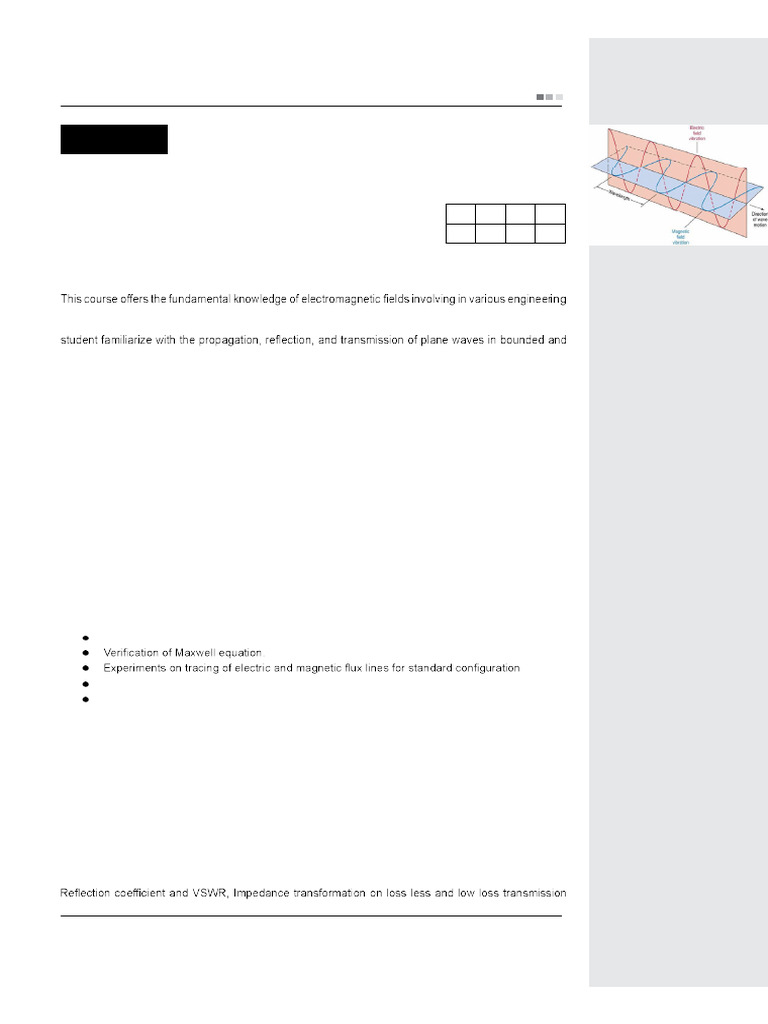 22ec305 Ece | PDF | Transmission Line | Waves