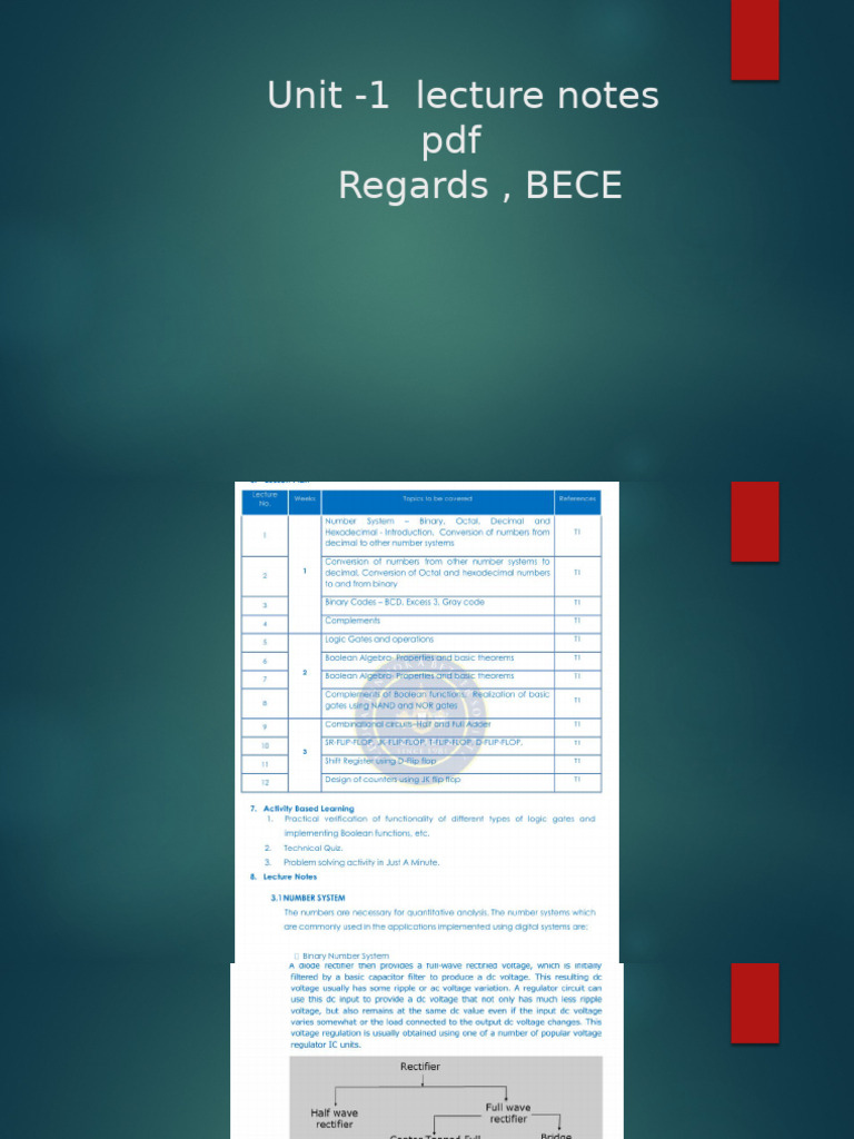 Unit - 1 Lecture Notes | PDF