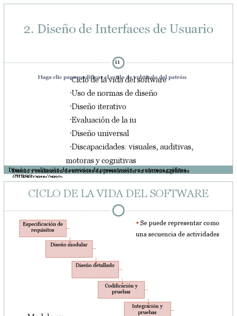 UD 2. Diseño de Interfaces de Usuario PDF Software Diseño