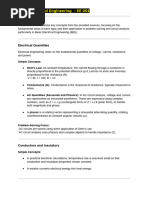 Electrical Engineering Class Notes | PDF