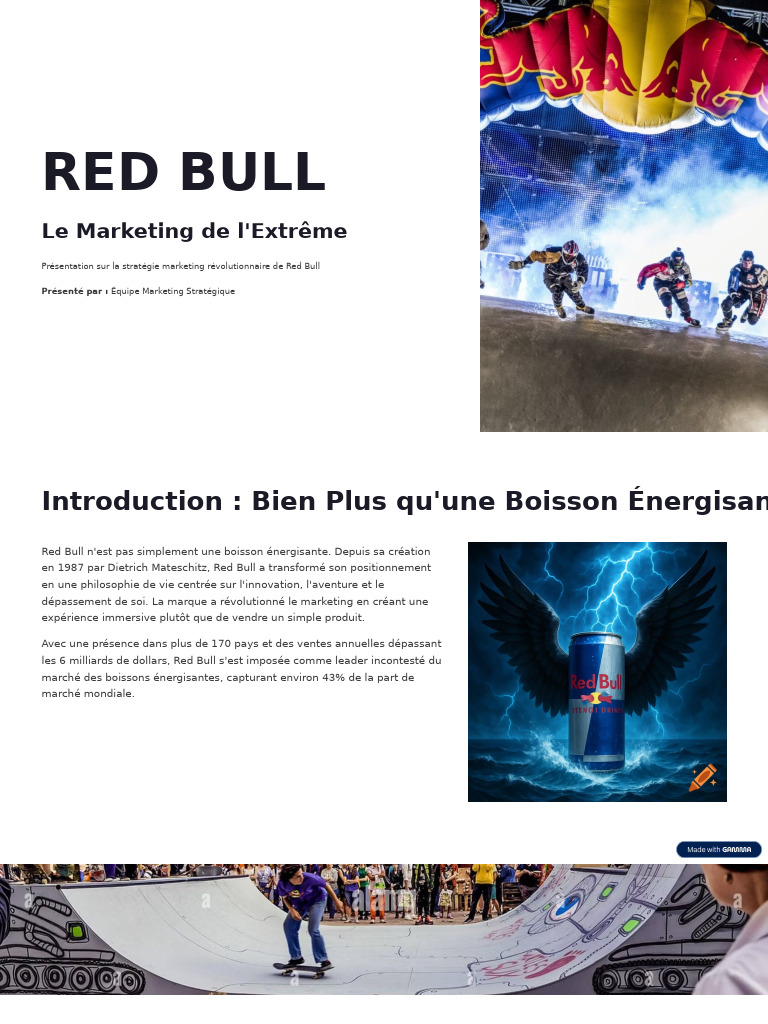 Stratégies Marketing Révolutionnaires de Red Bull | PDF | Commercialisation