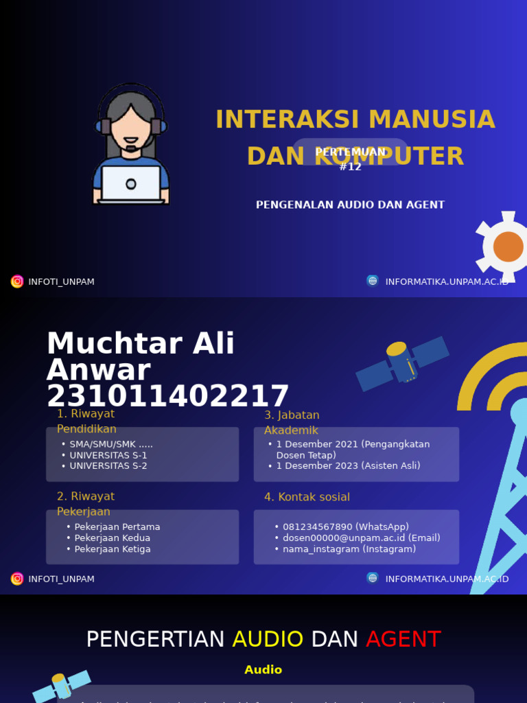 Audio dan Agent dalam Interaksi HCI | PDF