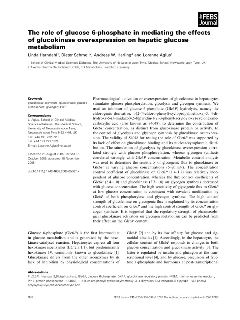 Glucose 6 Phosphatase | PDF | Biochemistry | Chemistry