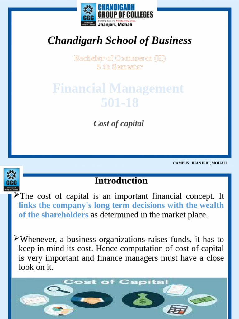 Understanding Cost of Capital in Finance | PDF | Cost Of Capital | Dividend
