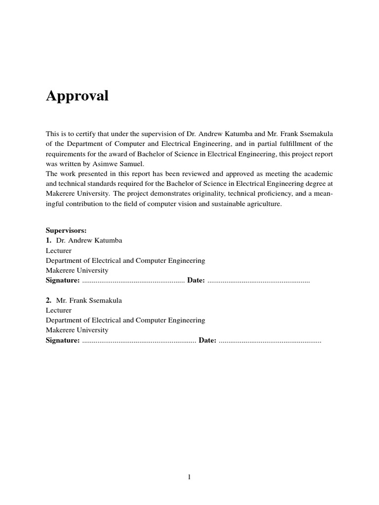 Approval Page Samuel Asimwe | PDF