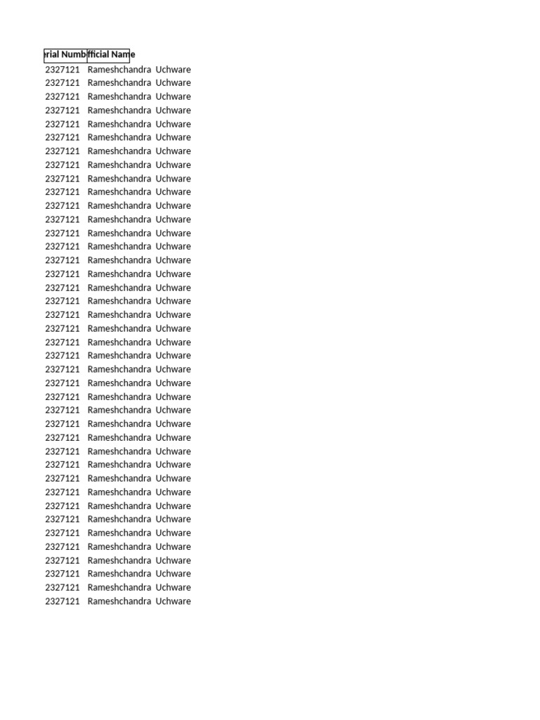 Official Name Detailed Log | PDF