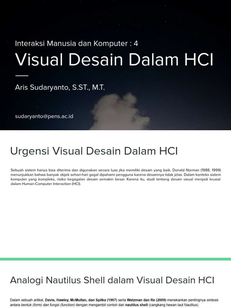 Desain Visual dalam HCI: Prinsip & Tantangan | PDF