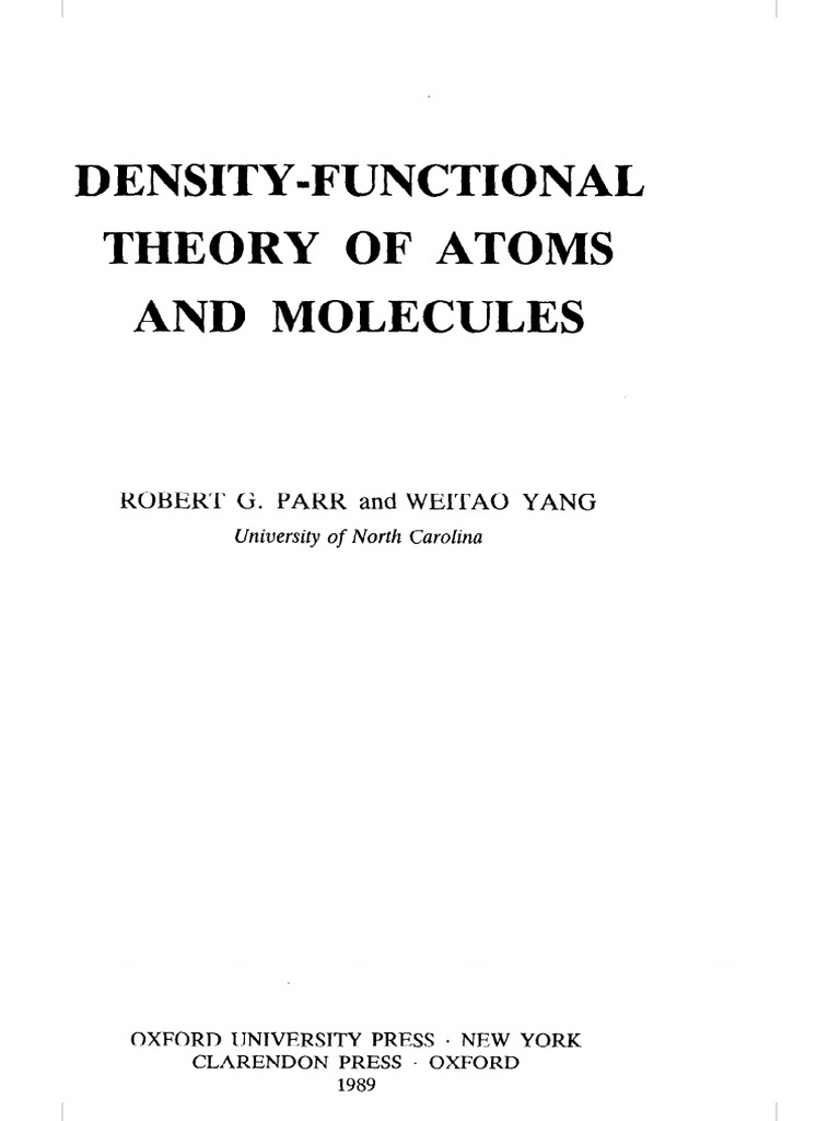Density Functional Theory of Atoms and Molecules | PDF