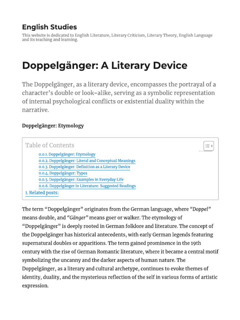 Doppelganger | PDF