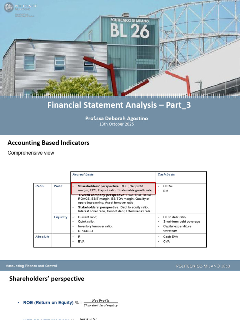 Financial Statement Analysis Metrics | PDF | Revenue | Cost Of Capital