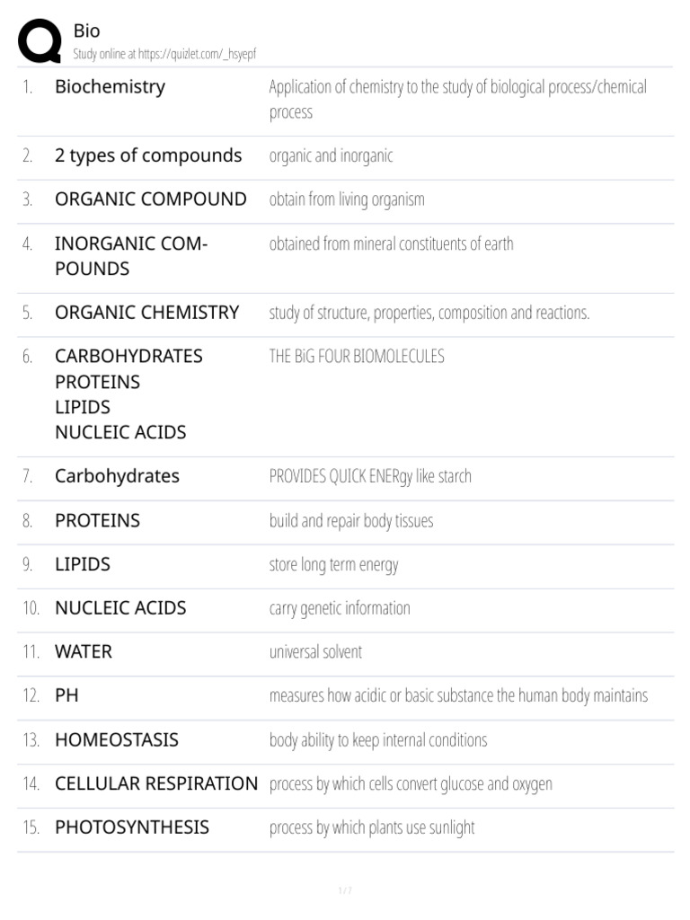 Overview of Biochemistry and Biomolecules | PDF | Lipid | Fatty Acid