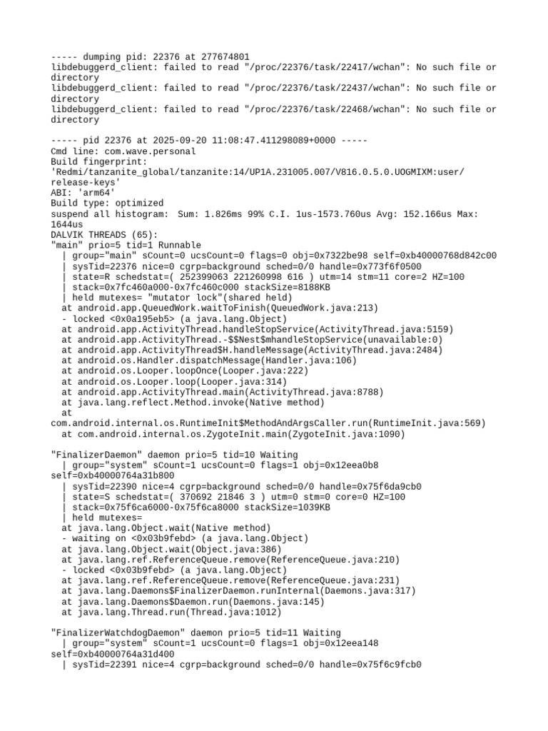 Android App Crash Log Analysis | PDF | Operating System Technology ...