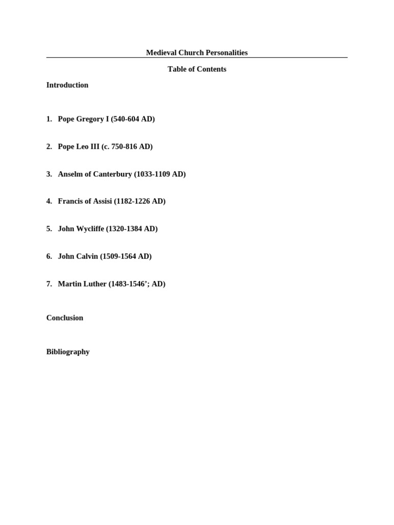 Key Figures of the Medieval Church | PDF | Pope | Charlemagne