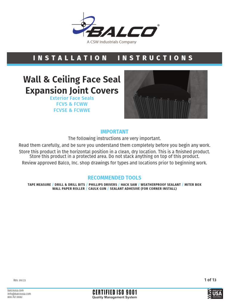 FCVS_E - FCWW_E_Install | PDF