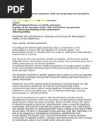 Effects of Consumerism: Pros and Cons | PDF | Cost Of Living | Consumerism