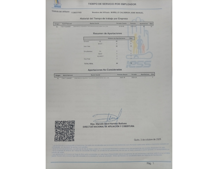 Documento Iess | PDF