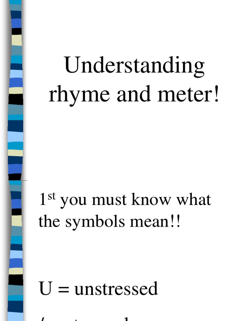Rhyme and Meter Basics Guide | PDF