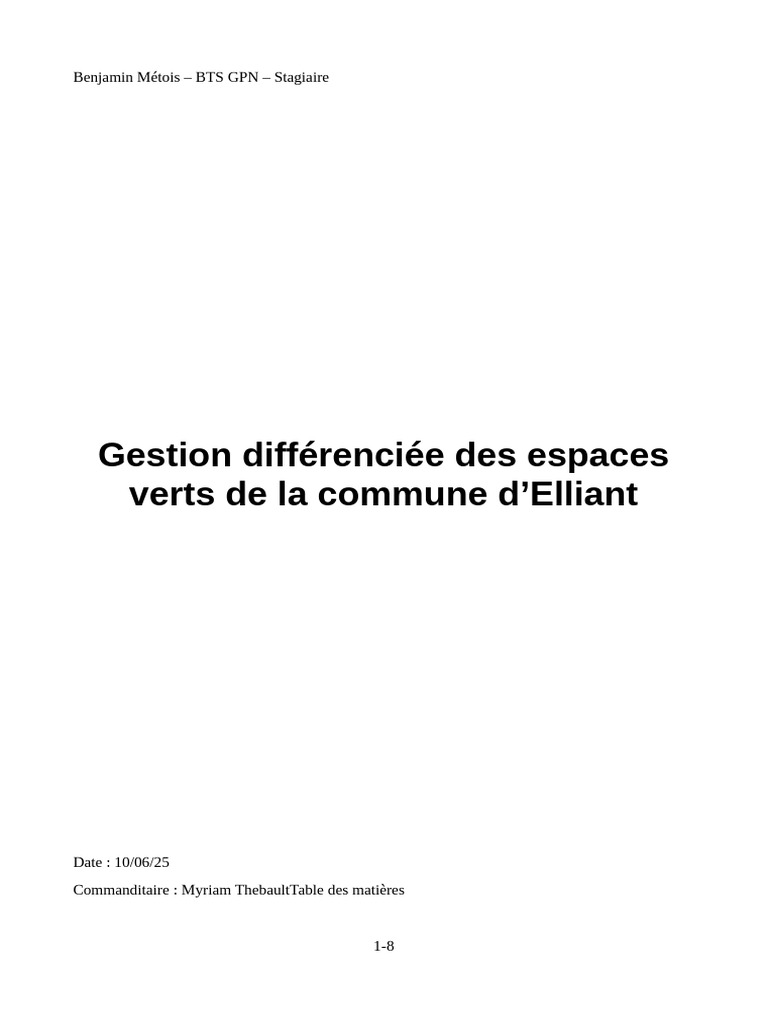 Gestion différenciée des espaces verts à Elliant | PDF | Environnement ...