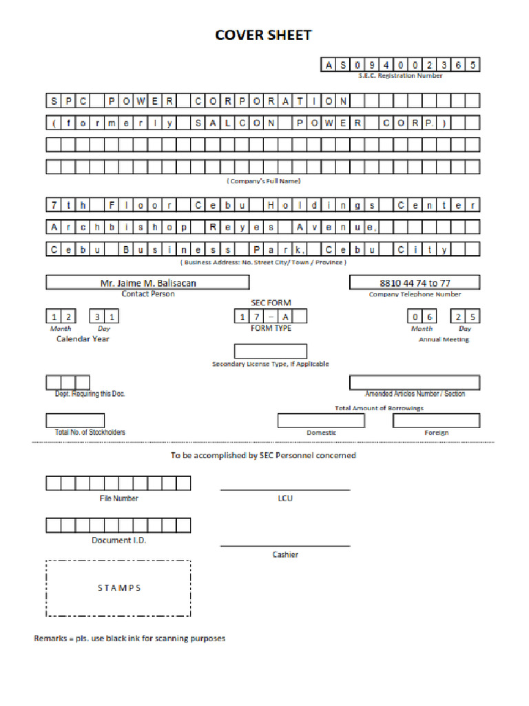 SPC Power Corp - Sec Form 17-A - 18april2022 - Part 1.r1 | PDF