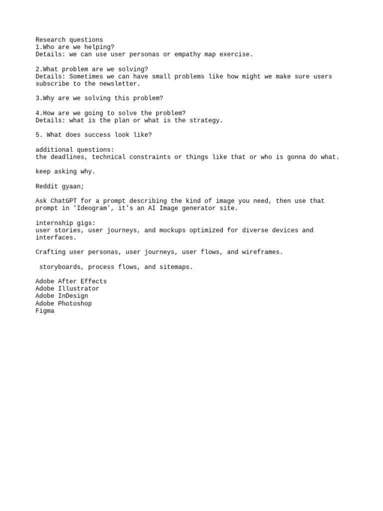 Research Questions Notepad | PDF