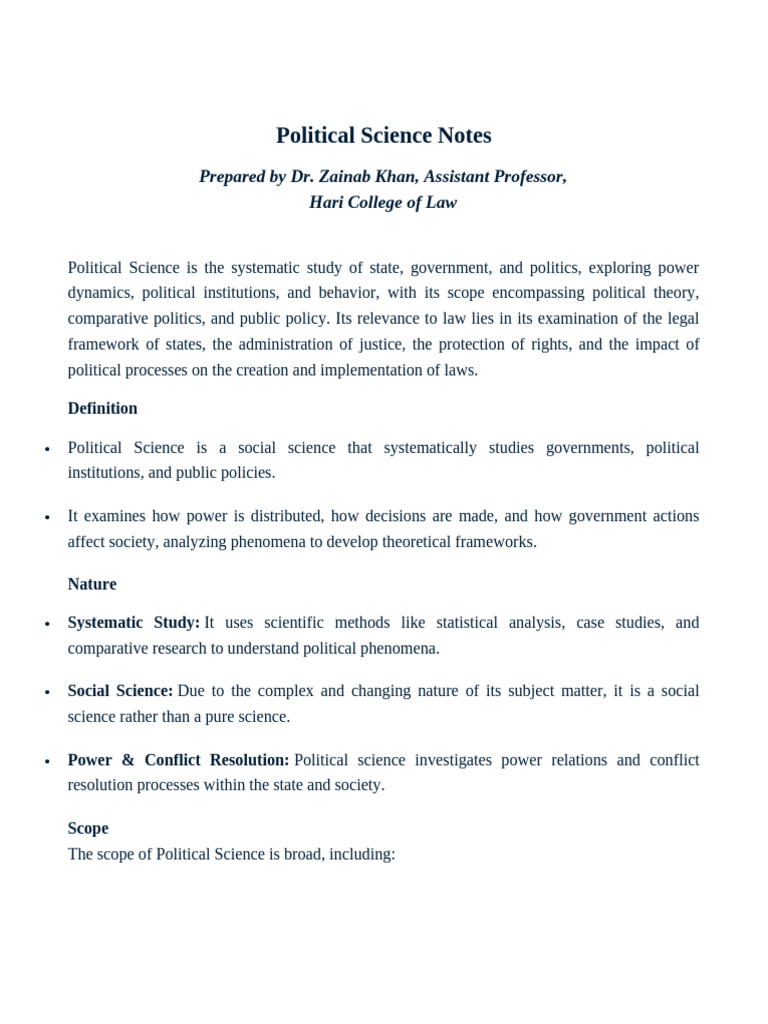 Overview of Political Science Concepts | PDF | State (Polity) | Marxism