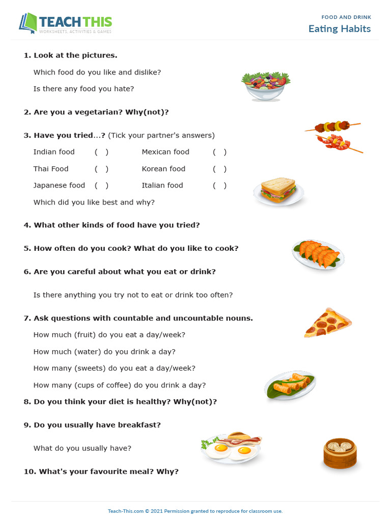 Exploring Eating Habits and Preferences | PDF