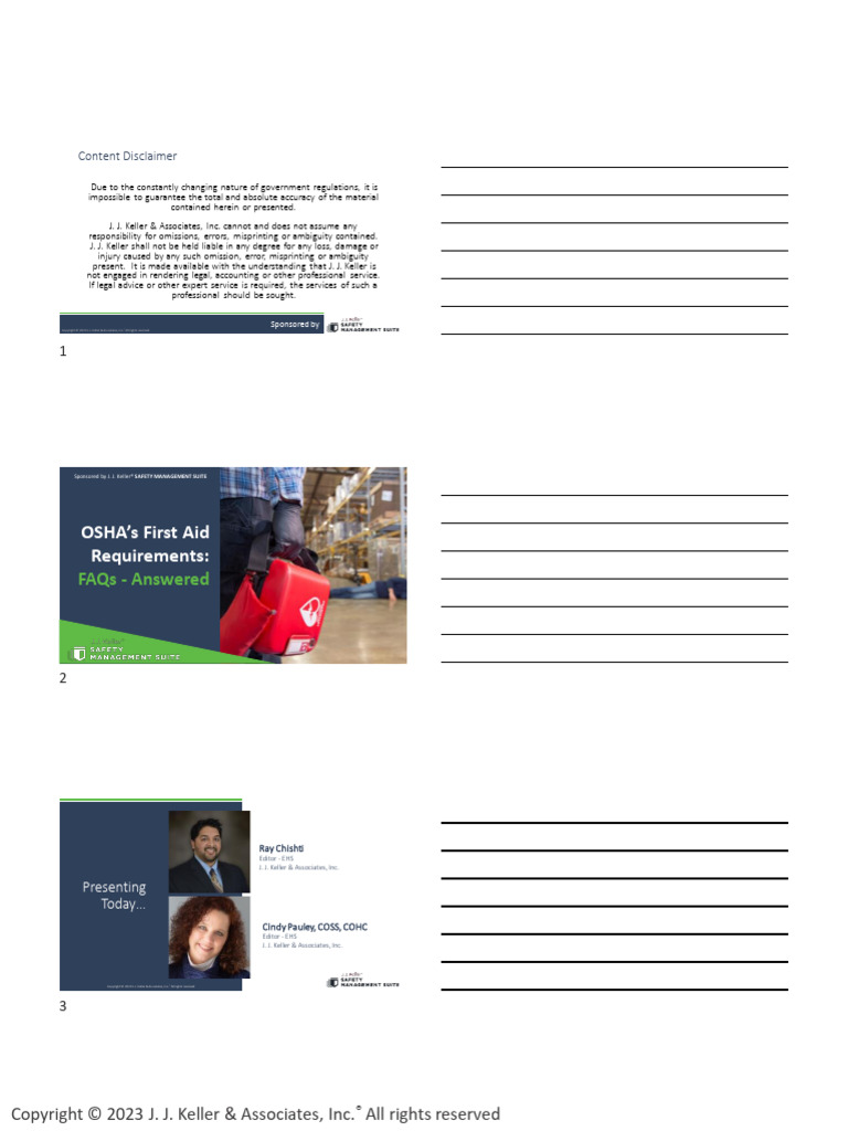 2023 10 03 First Aid Webcast Handouts | PDF | First Aid | Occupational ...
