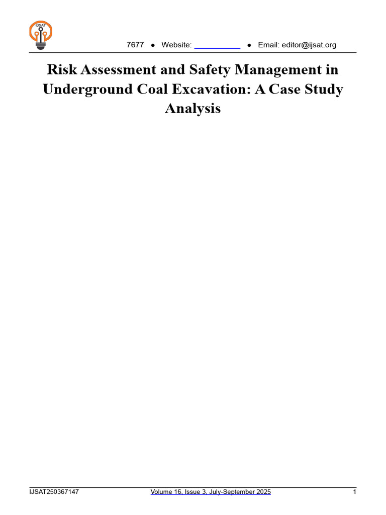Risk Assessment in Underground Coal Mining | PDF | Risk | Risk Assessment