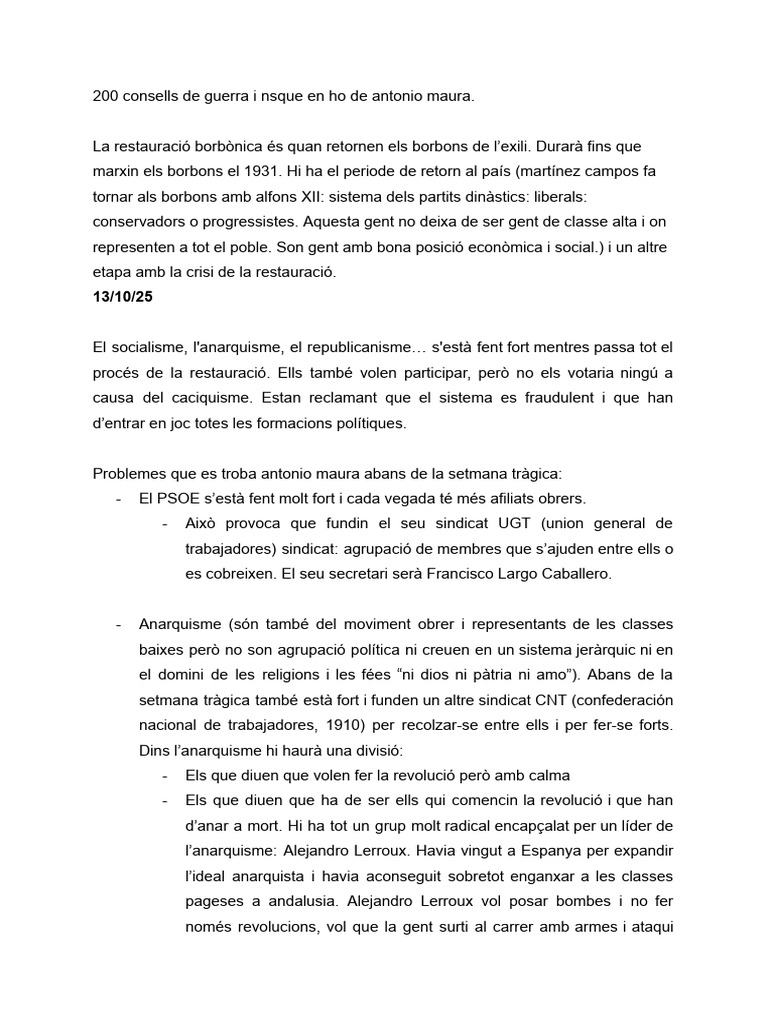 Historia Apunts 13-10-25 | PDF