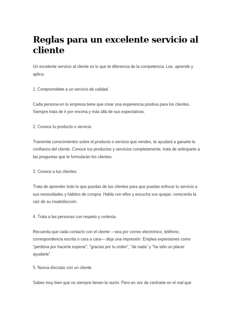 Claves para un Servicio al Cliente Excepcional | PDF | Virtud | Amor
