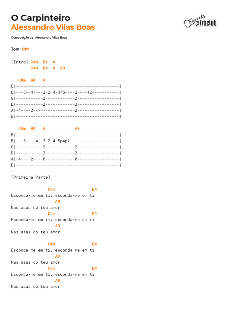 O Carpinteiro: Letra e Cifras | PDF | Gravação de som | Música gravada