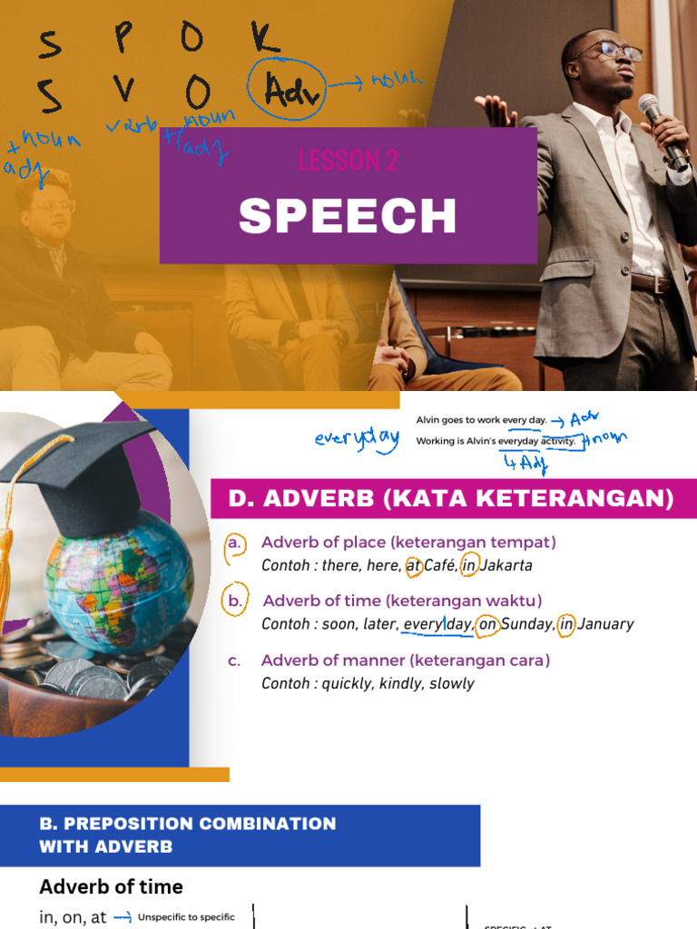 Part of Speech (Adverb of Place and Time) | PDF | Semantic Units ...