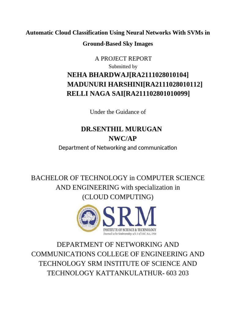 Report Final | PDF | Support Vector Machine | Machine Learning